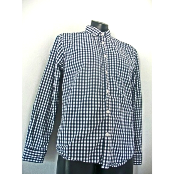 A&I GINGHAM PLAID MENS SHIRT REGULAR FIT BLACK WHITE SIZE M - Picture 10 of 11